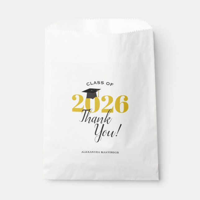 Sachets En Papier Classe de Merci de graduation 2025 Favor Bag (Devant)
