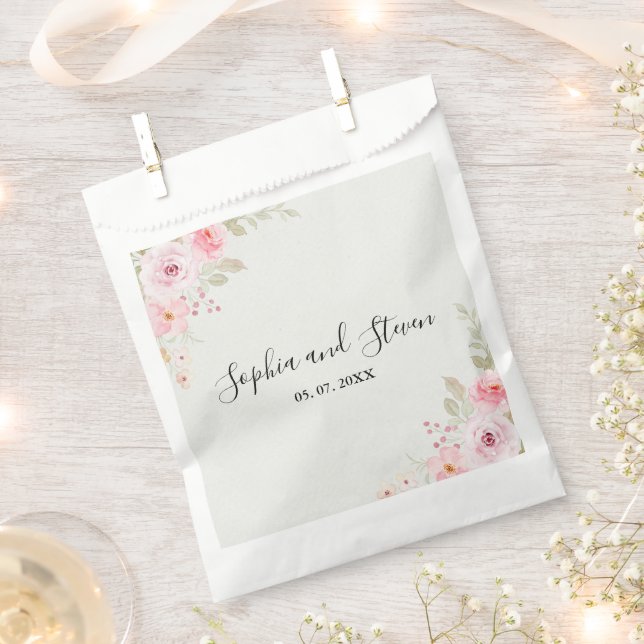 Sachets En Papier Classic Elegance: Blush Rose Wedding (Coupé)