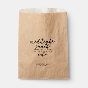Sachets En Papier Classic Elegant Black Midnight Snack Mariage Treat