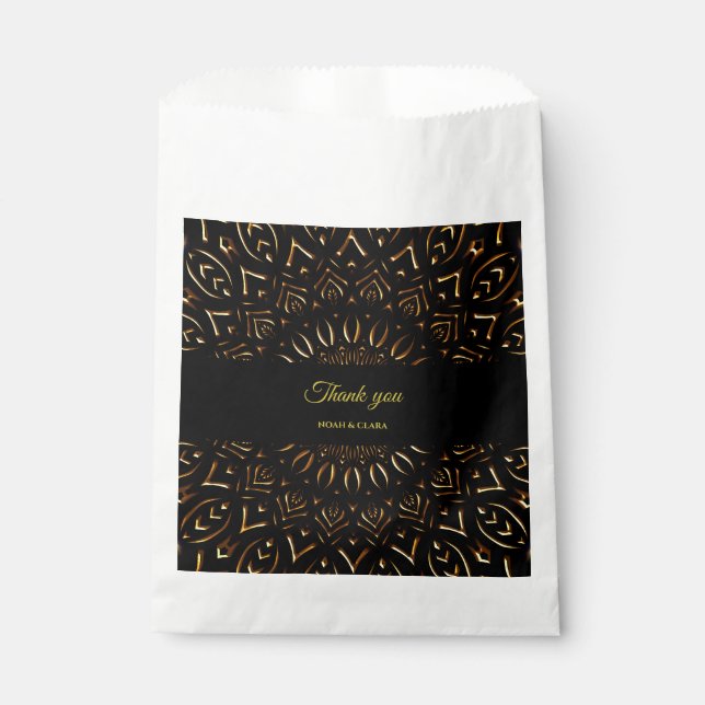 Sachets En Papier Classique mandala classique élégant mariage de lux (Devant)