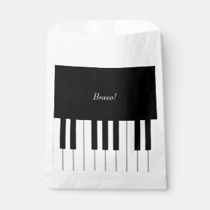 Sachets En Papier Clavier Piano élégant Nom et message personnalisés