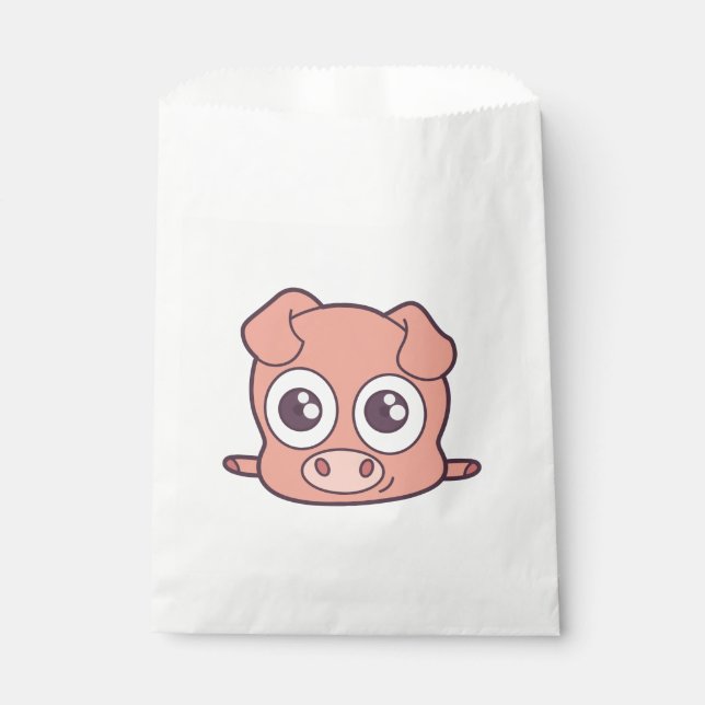 Sachets En Papier Clipart mignon de porc (Devant)
