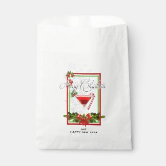 Sachets En Papier Cocktail de Noël Aquarelle Art