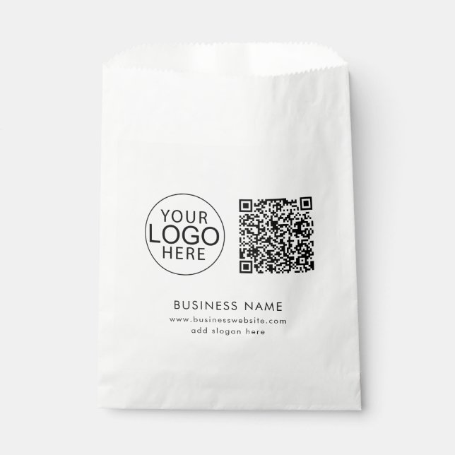 Sachets En Papier Code QR Logo d'entreprise Evénement d'entreprise (Devant)