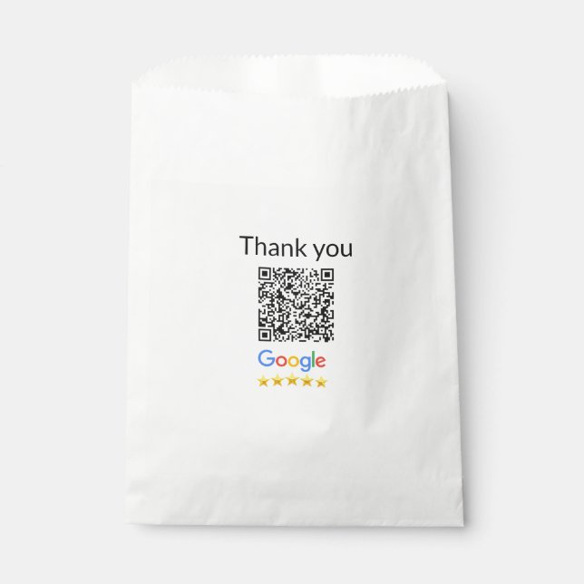 Sachets En Papier Code QR minimal simple ajouter un logo nom de code (Devant)