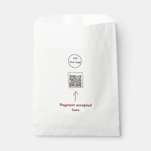 Sachets En Papier Code QR minimal simple ajouter un logo nom du code