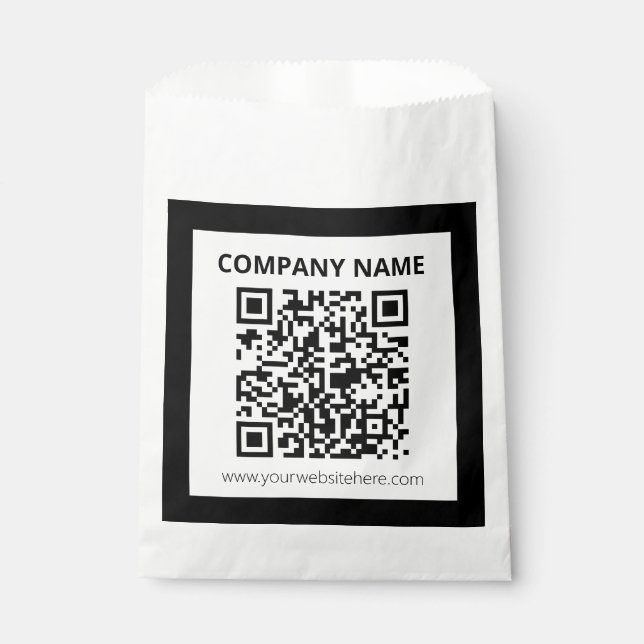 Sachets En Papier Code QR modifiable & Conception simple et personna (Devant)