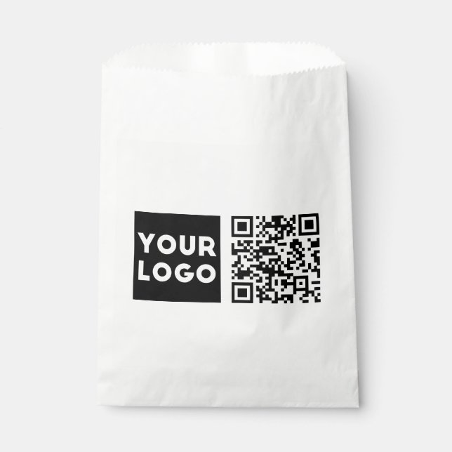 Sachets En Papier Code QR modifiable et logo ou image de votre entre (Devant)