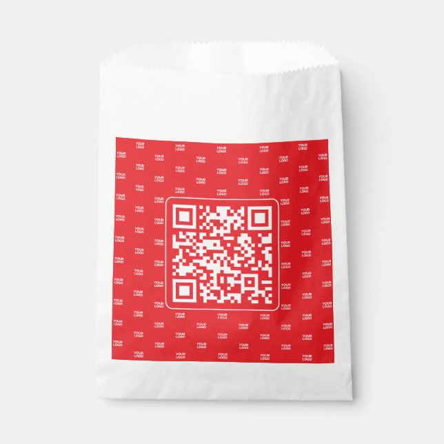 Sachets En Papier Code QR personnalisable avec votre logo ou image e (Devant)