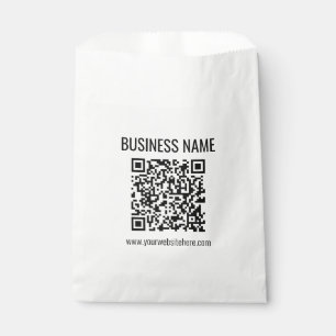 Sachets En Papier Code QR personnalisable & nom de l'entreprise