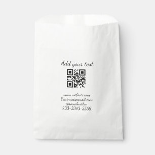 Sachets En Papier code QR personnalisé simple ajouter votre nom text