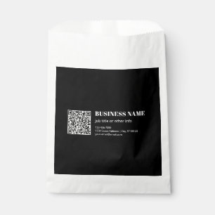 Sachets En Papier Code QR personnalisé & Texte rétro-moderne modifia