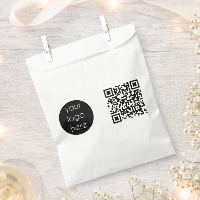 Sachets En Papier Code QR promotionnel de la société de logo d'entre (Coupé)