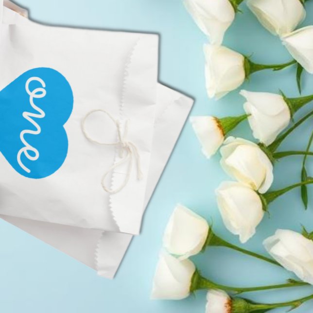 Sachets En Papier Coeur 1er anniversaire (Créateur téléchargé)