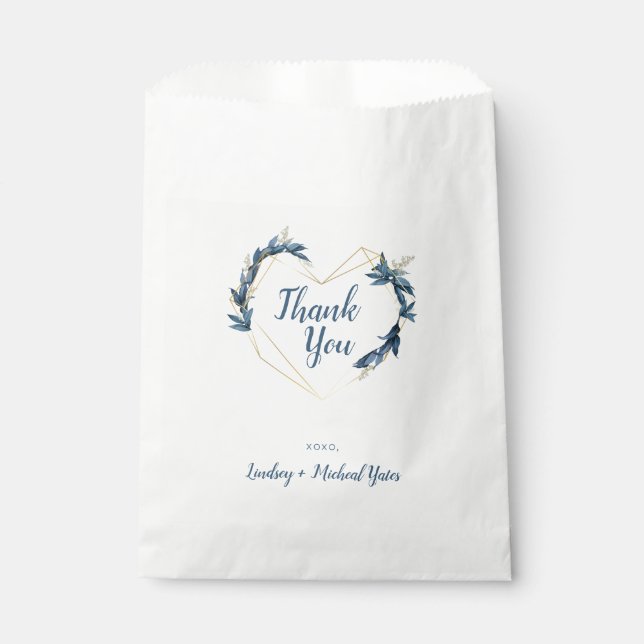 Sachets En Papier Cœur Géométrique (Devant)