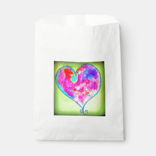Sachets En Papier coeur rose tourbillonnant