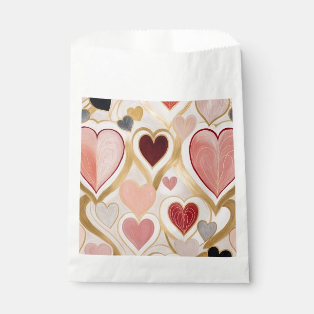 Sachets En Papier Coeurs d'amour (Devant)