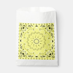 Sachets En Papier coeurs de cowgirl à bandana jaune
