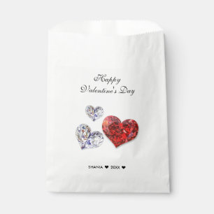 Sachets En Papier Coeurs de diamants précieux et élégants