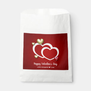Sachets En Papier Coeurs de la Saint Valentin Rouge moderne