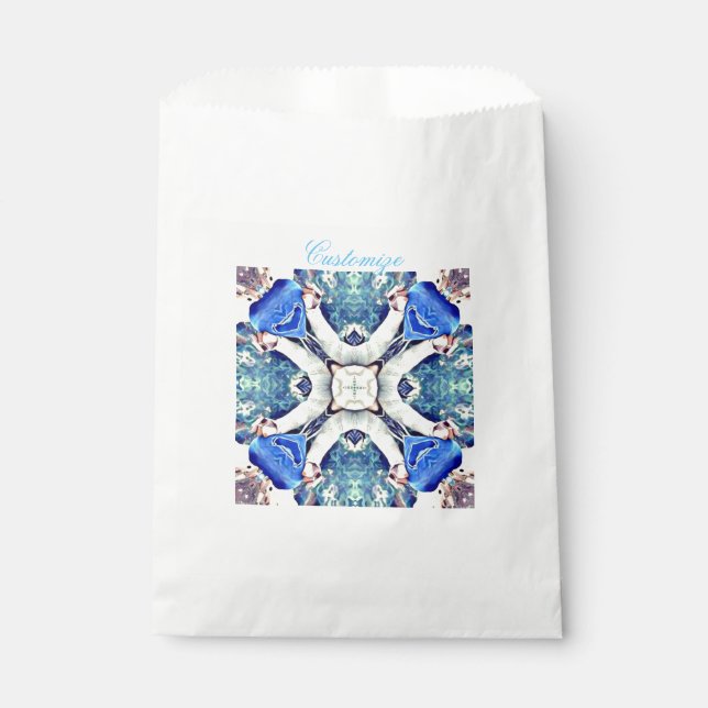 Sachets En Papier Coeurs de mandala bleu motif Thunder_Cove (Devant)