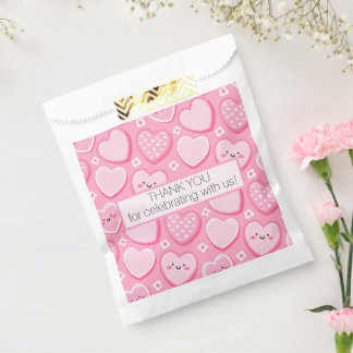 Sachets En Papier Coeurs roses mignons Fille Anniversaire