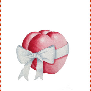 Sachets En Papier coeurs rouges attachés avec des arcs blancs pour l