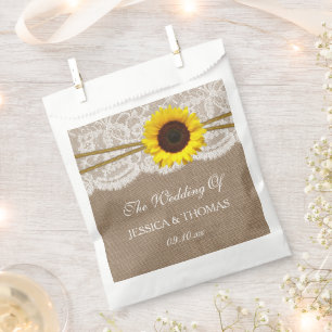 Sachets En Papier Collection de Mariages de tournesols rustiques