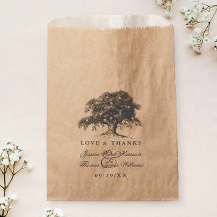 Sachets En Papier Collection Vintage de Mariages d'Old Oak Tree