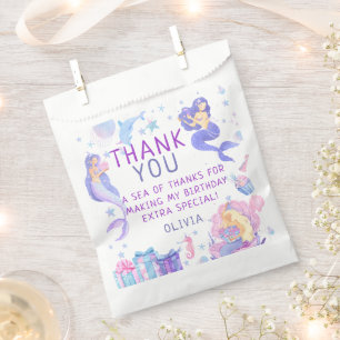 Sachets En Papier Coloré Notre Petite Sirène Tous Les Âges Anniversa