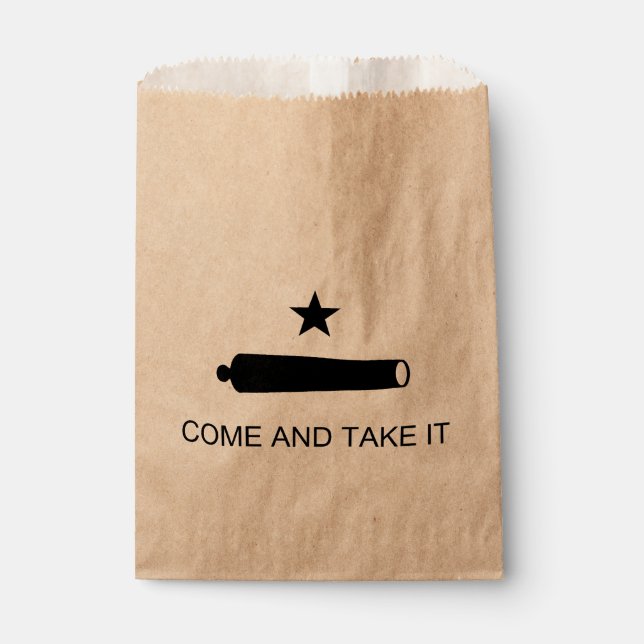 Sachets En Papier Come & Take It ! Flag de Texas State (Devant)