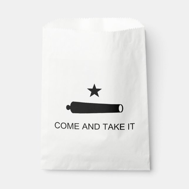 Sachets En Papier Come & Take It ! Flag de Texas State (Devant)