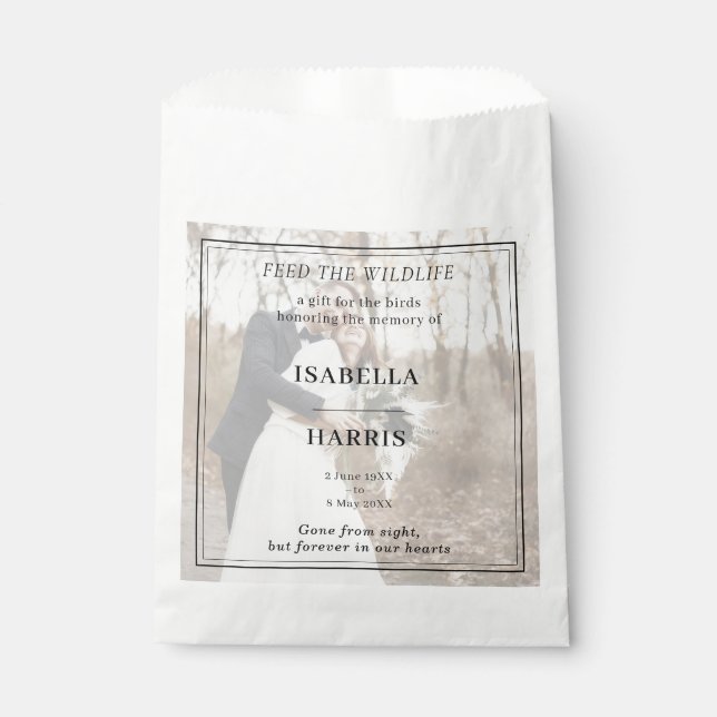 Sachets En Papier Conception de faveur de graines d'oiseaux sauvages (Devant)