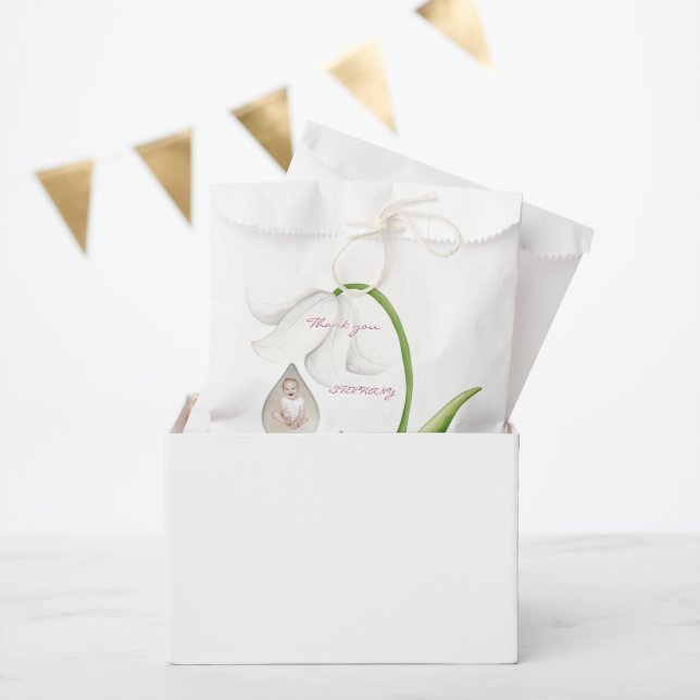 Sachets En Papier Conception de gouttelettes de bébé fille (Fête)