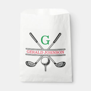 Sachets En Papier Conception de monogramme de golf personnalisé mini