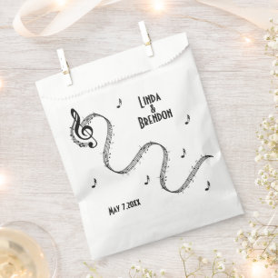 Sachets En Papier Conception de musique Événement / Calligraphie Mar