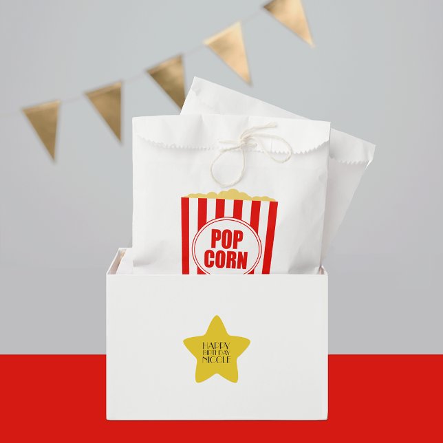 Sachets En Papier Conception de Popcorn à thème de cinéma (Créateur téléchargé)