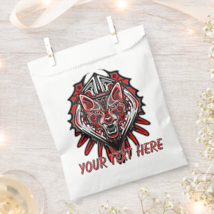 Sachets En Papier Conception de totem tribal Haida de loup