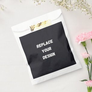 Sachets En Papier Conception simple noire personnalisée Ajouter une