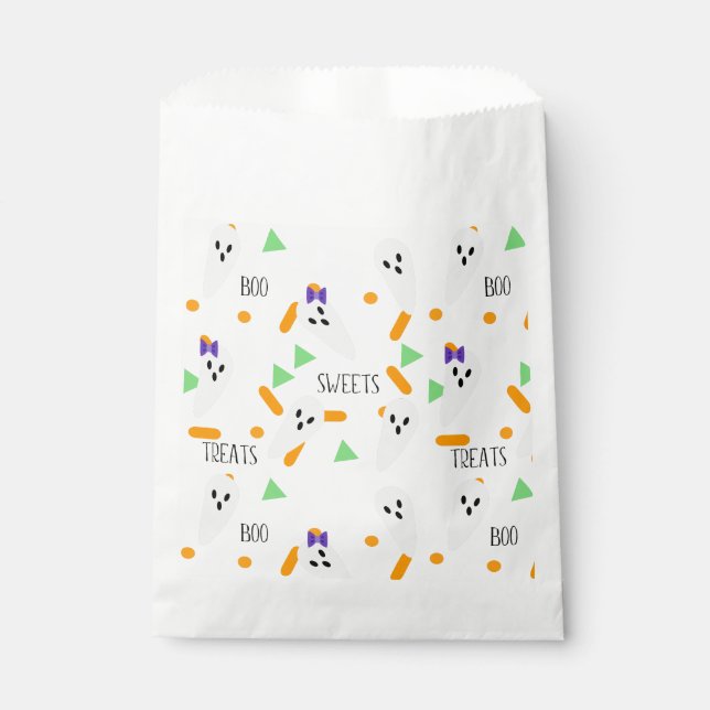 Sachets En Papier Confettis en forme de fantôme pour Halloween (Devant)