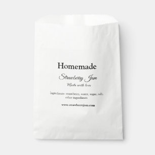 Sachets En Papier Confiture de fraises maison faite avec amour ajout