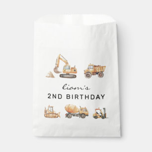 Sachets En Papier Construction Camion Anniversaire Moderne Minimal