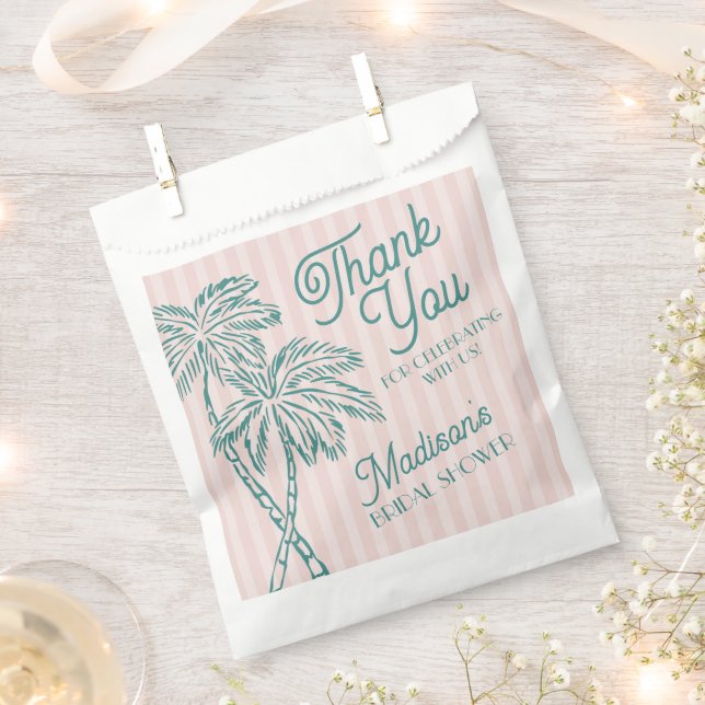 Sachets En Papier Cookie de Baby Shower Rose de la Palm Spring Paste (Coupé)