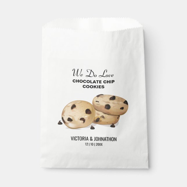Sachets En Papier Cookies à puces de chocolat Merci | Traitement Mar (Devant)