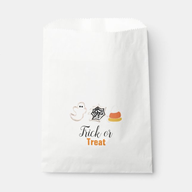 Sachets En Papier Cookies sur le thème Halloween Mignon (Devant)