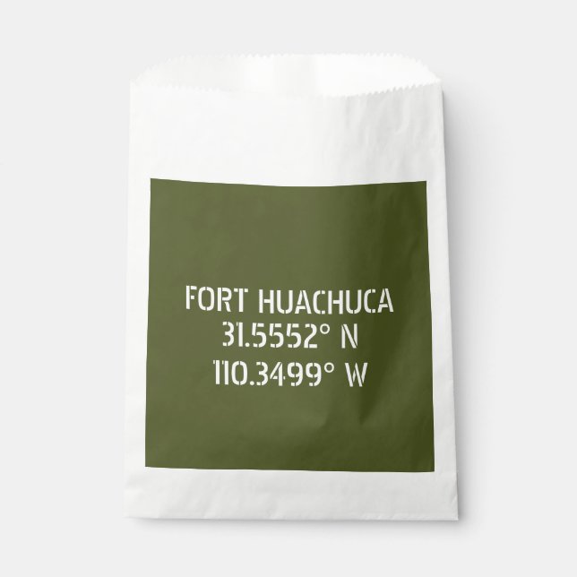 Sachets En Papier Coordonnées de latitude et de longitude de Fort Hu (Devant)