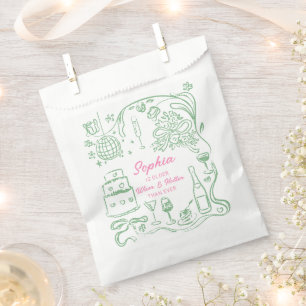 Sachets En Papier Coquette dessinée à la main, sage et audacieux ann