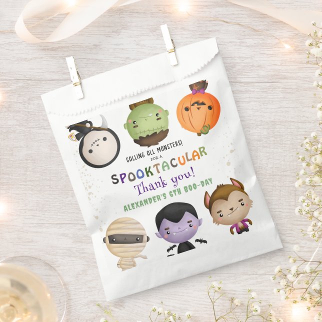 Sachets En Papier Costume Enfants Monster Cute Halloween Fête d'anni (Coupé)