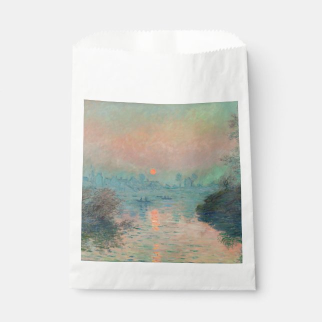 Sachets En Papier Coucher de soleil de Monet sur la Seine Impression (Devant)