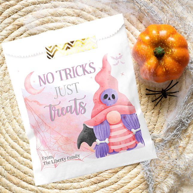 Sachets En Papier Couleur d'eau gnome rose mignonne enfants tour ou  (Créateur téléchargé)